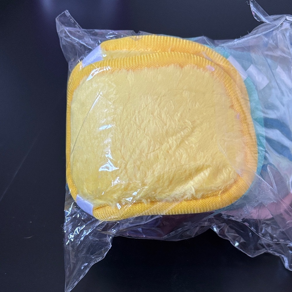Yellow Plush Make Up Remover Pad (reusable)